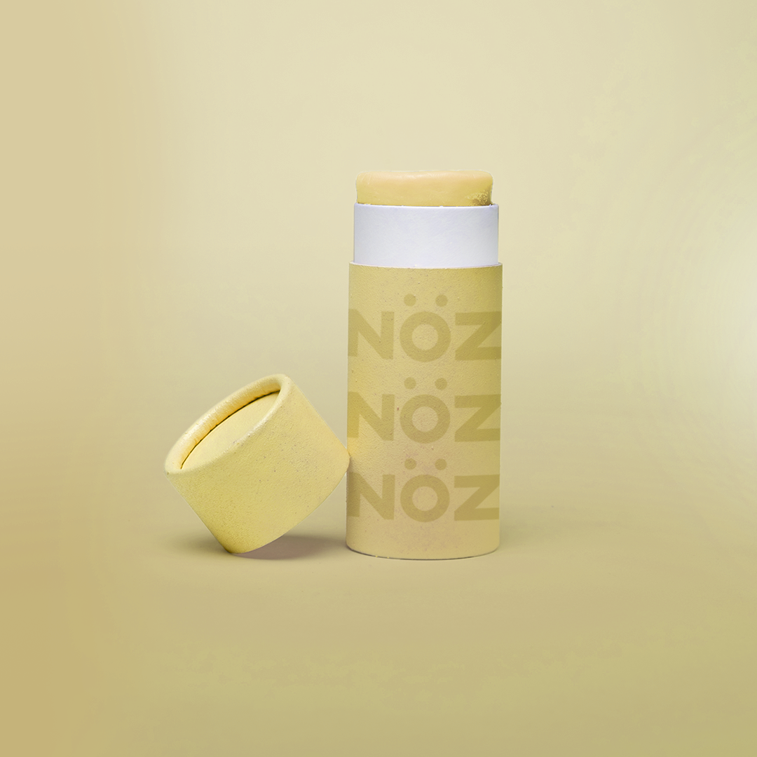 Front view of NÖZ facial sunscreen the the shade yellow.